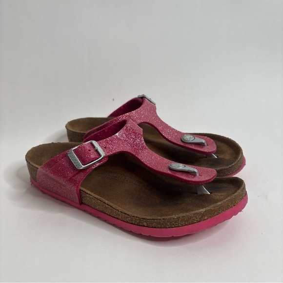 Birkenstock Gizeh Kids size 2 Sparkly Pink - Picture 1 of 7